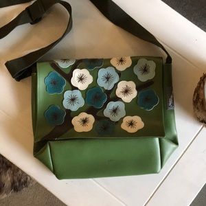 Green Cherry Blossom Satchel